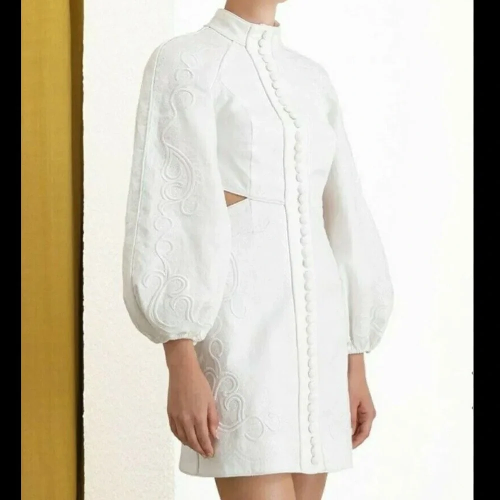 Zimmermann Bonita Corded Linen Dress - Picture 1 of 8